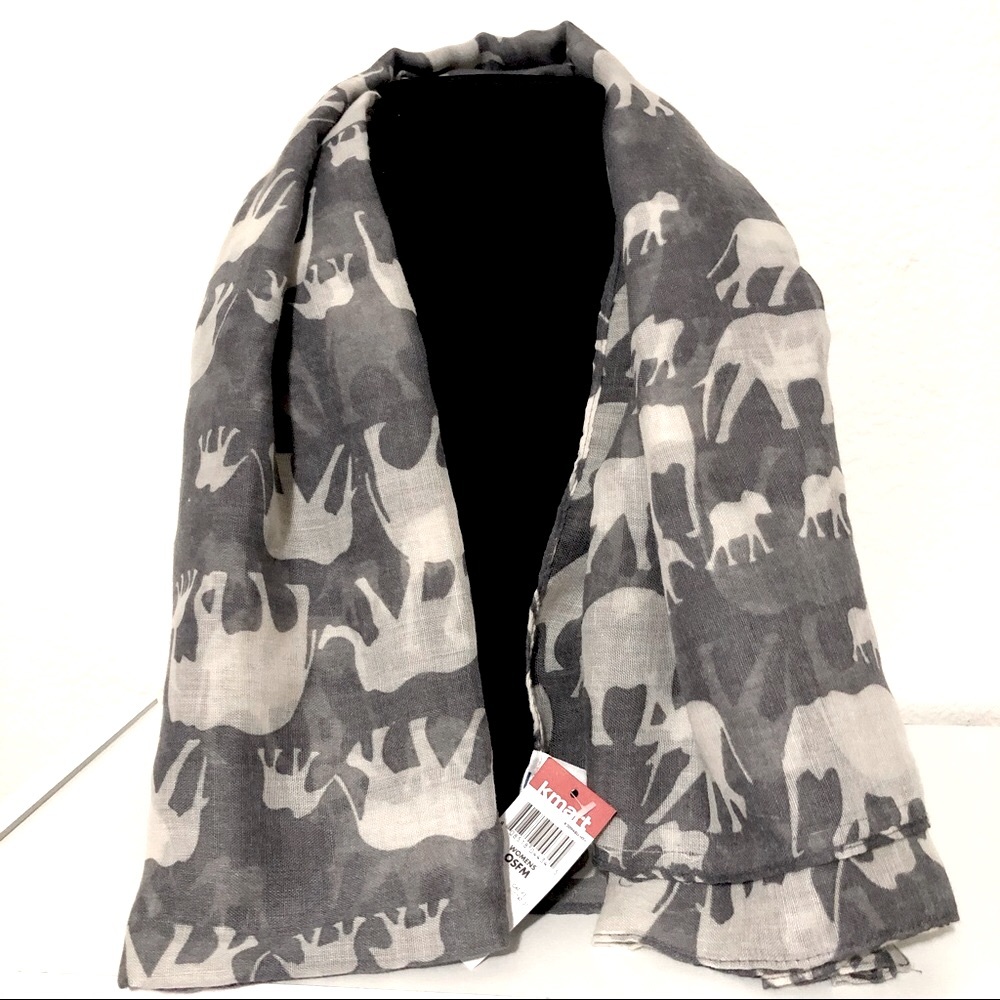 Elephant Patterned Scarf - Picture 2 of 5